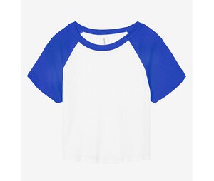 Bella+Canvas BE1201 - WOMEN'S MICRO RIB RAGLAN BABY TEE White/True Royal