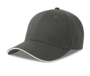 ATLANTIS HEADWEAR AT291 - 6-panel cap with sandwich piping Dark Grey